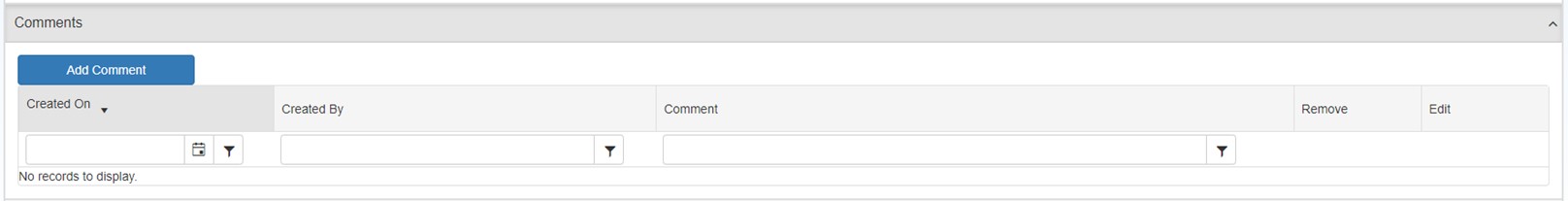 Comments window Comments window
